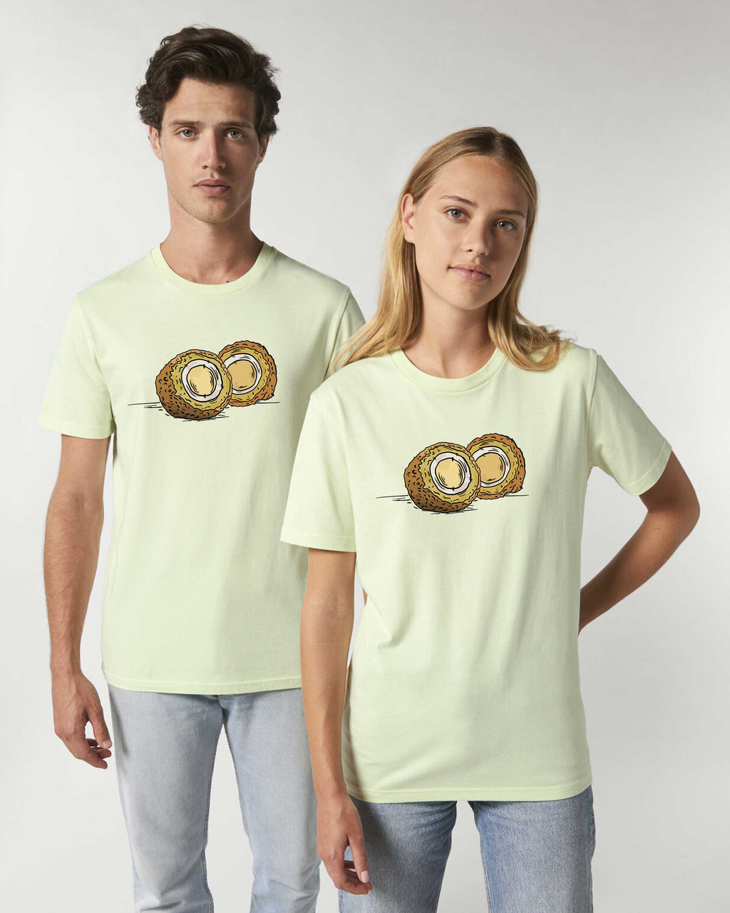 Heren Tshirt Groningse aaierbal illustratie