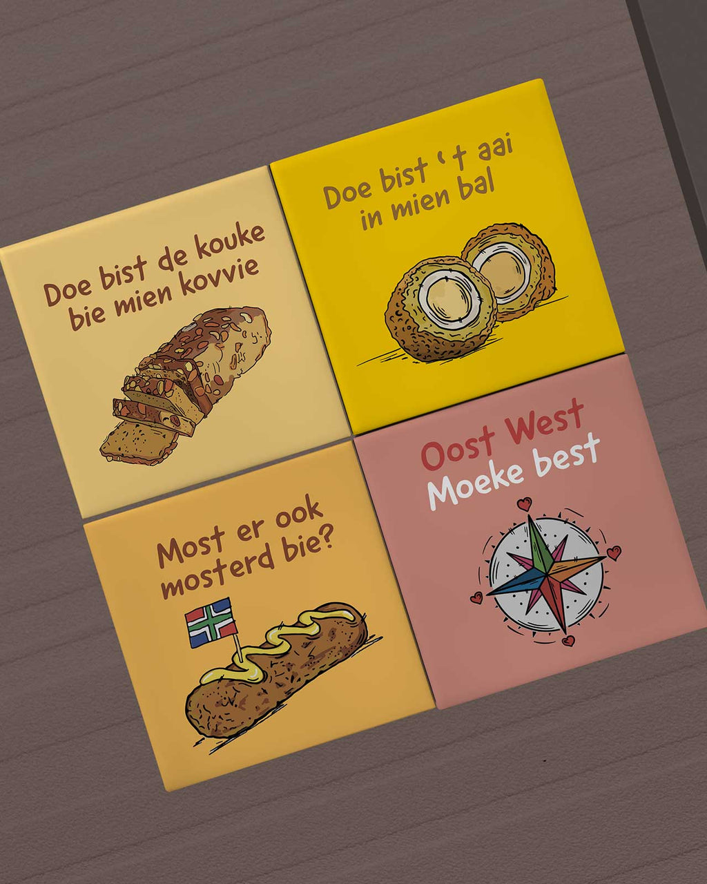 Groningse Tegeltjes "Doe bist de kouke bie mien kovvie"