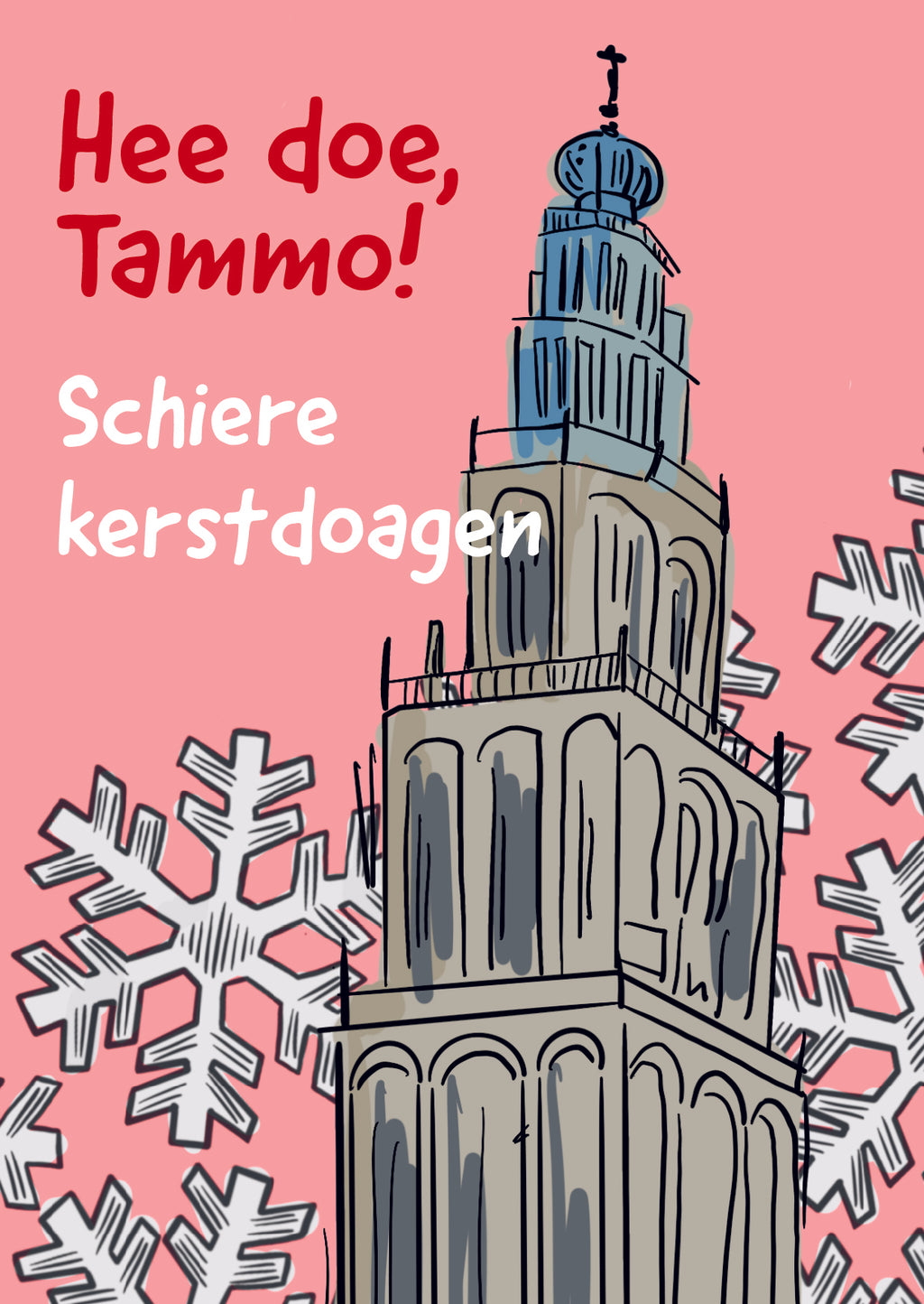 Bundel van 3 Groningse kerstkaarten