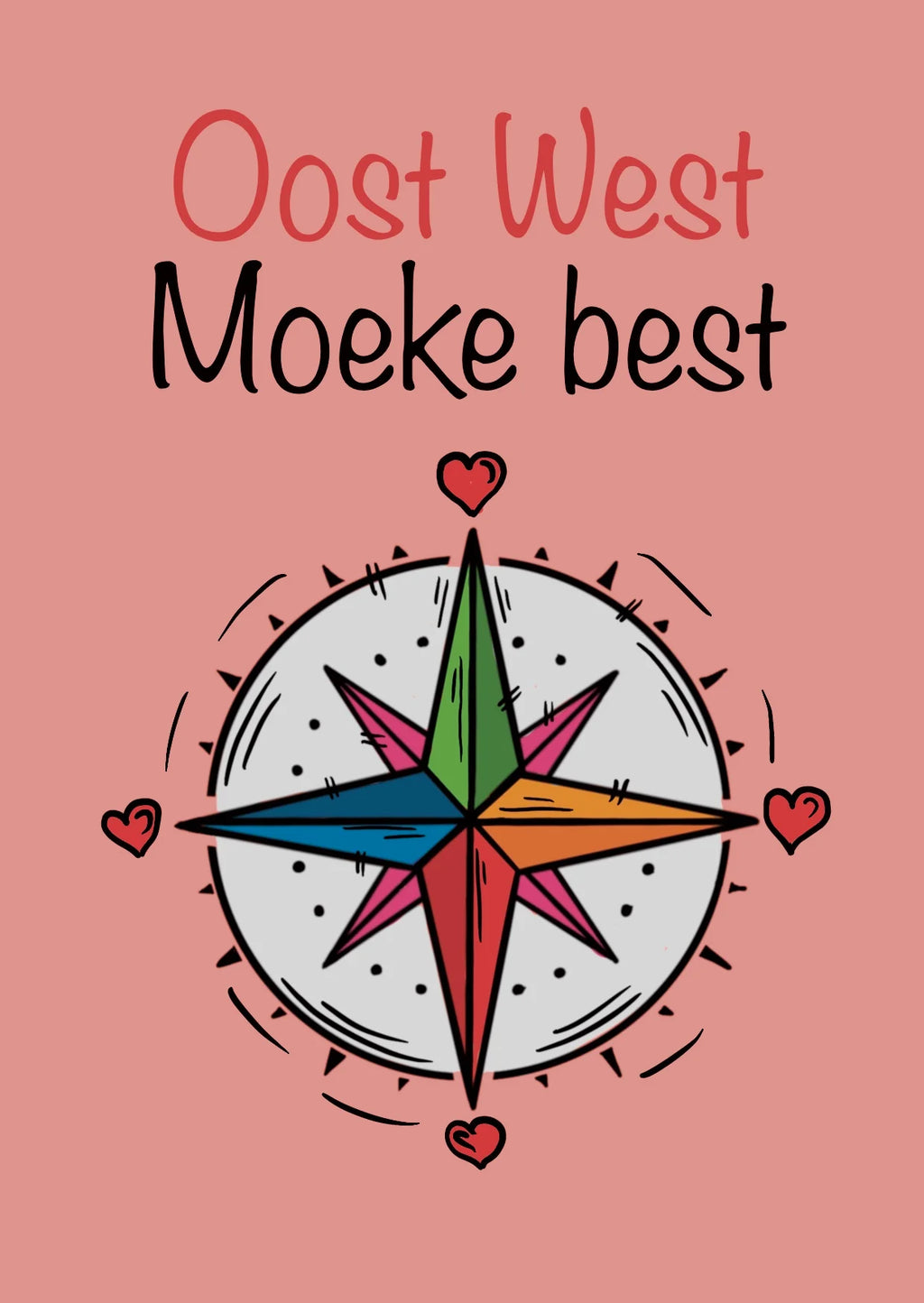 Bundel van 7 wenskaarten met Gronigse tekst