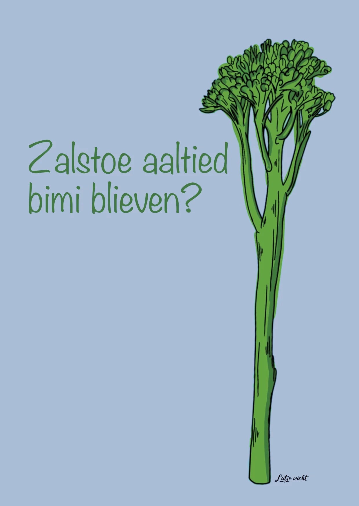 Bundel van 7 wenskaarten met Gronigse tekst