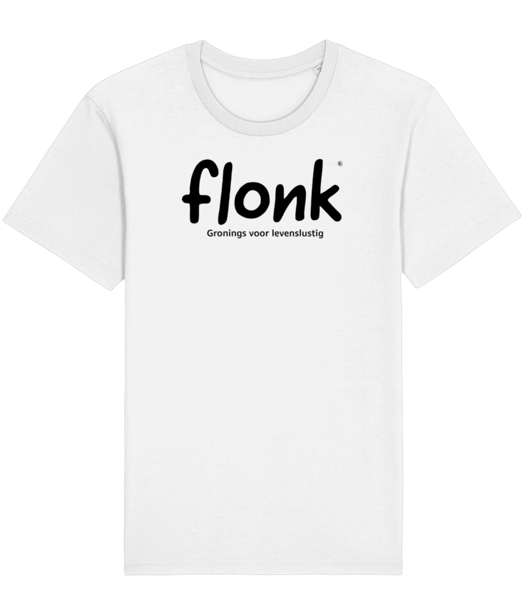 Heren Tshirt Groningse tekst "flonk"