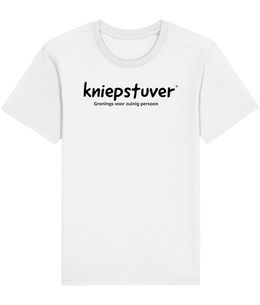 Heren Tshirt Groningse tekst "kniepstuver"