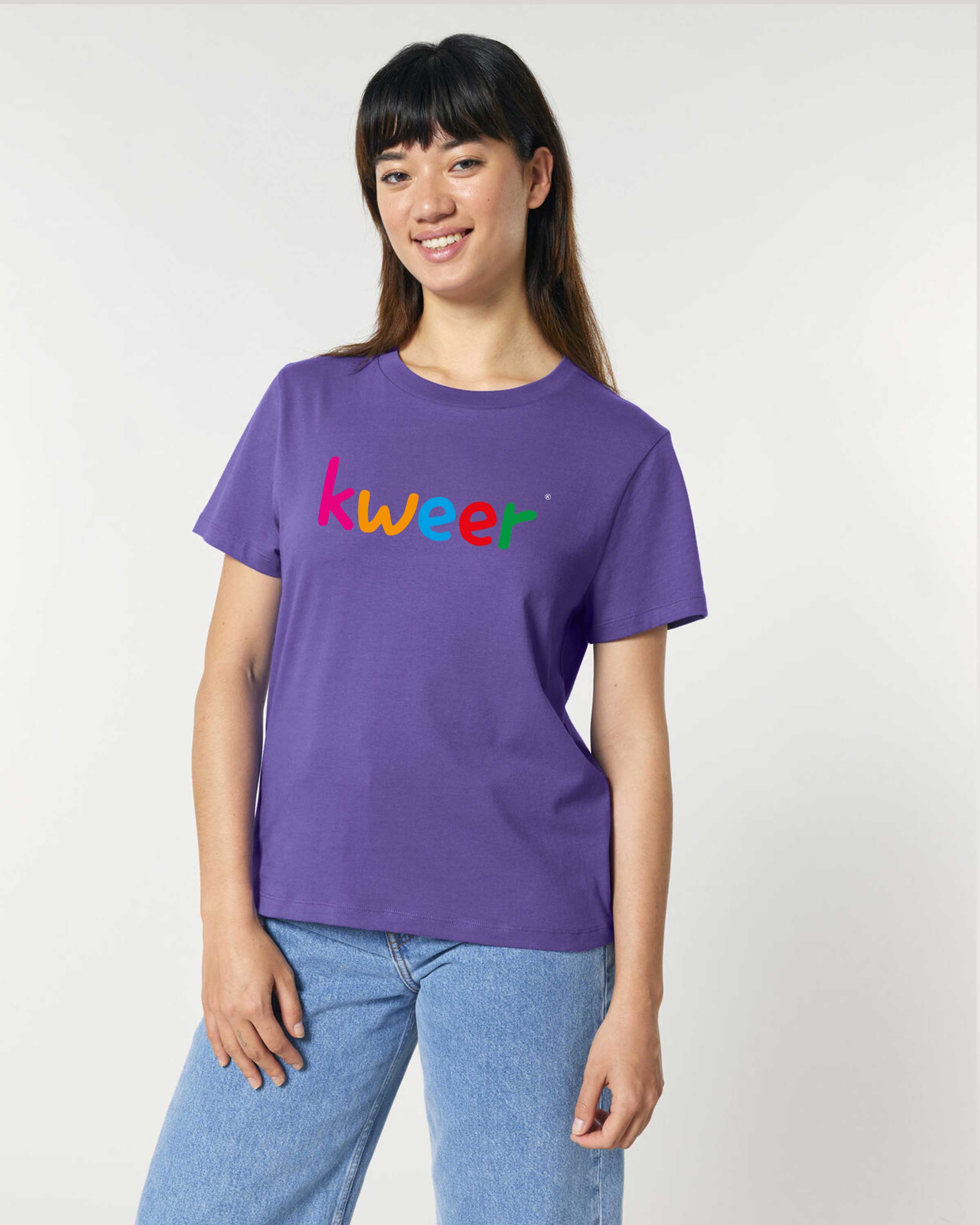 Dames Tshirt Groningse tekst "kweer"