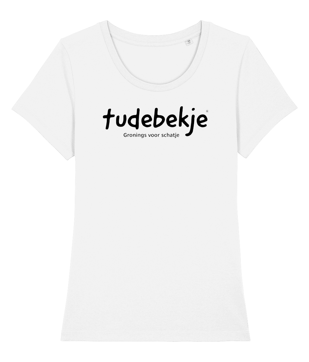 Dames Tshirt "tudebekje" witte tekst